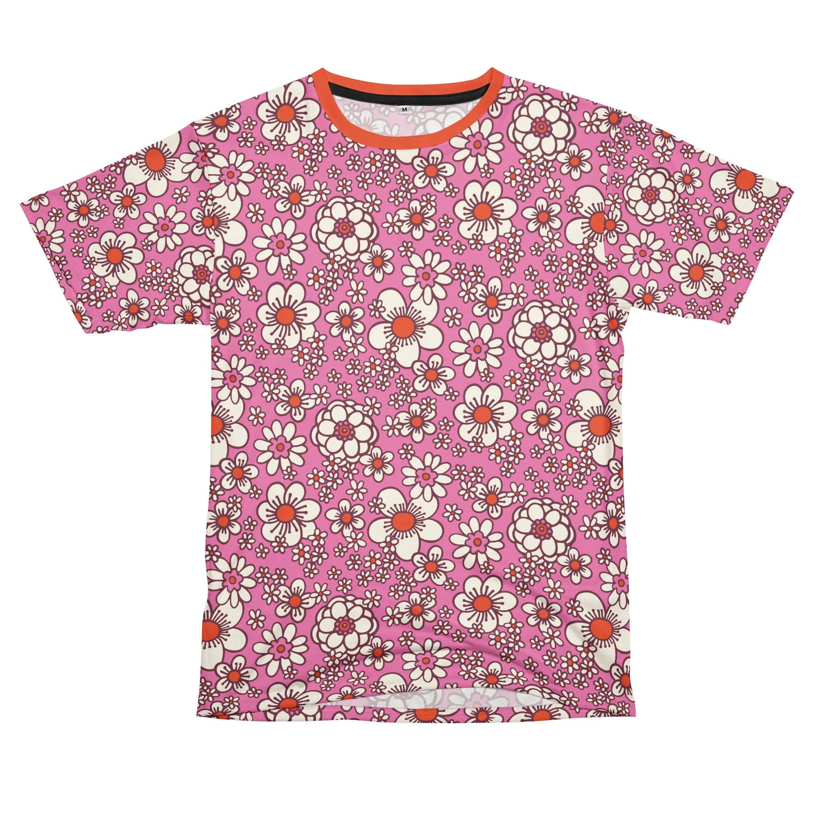 Pink Retro Daisy Print