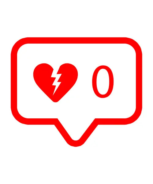 Zero Likes Red Icon