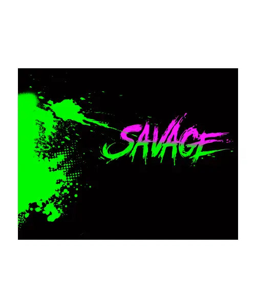 Savage-Pink and Green Split on Black