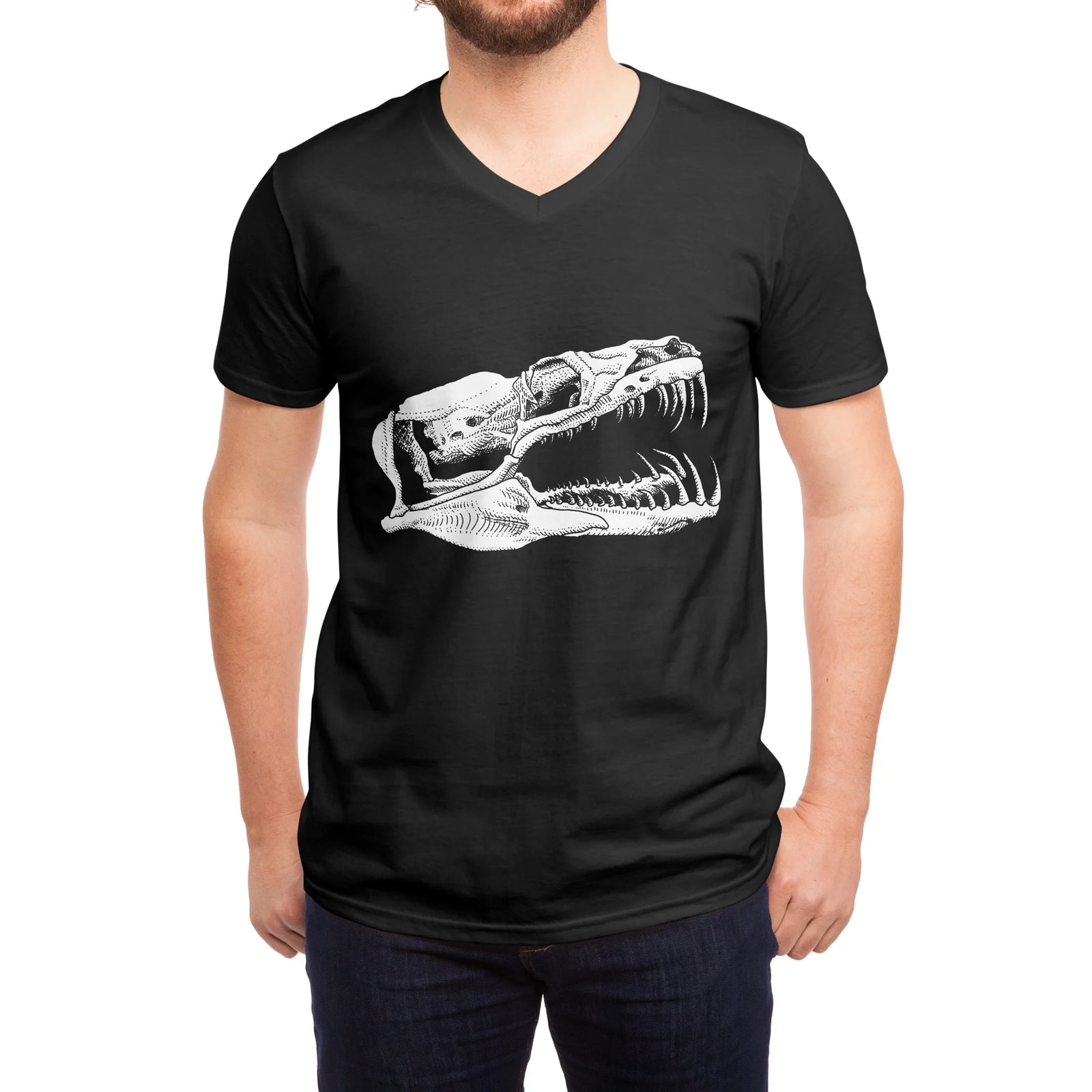 Green Python Skull (Dark Background) - model_front