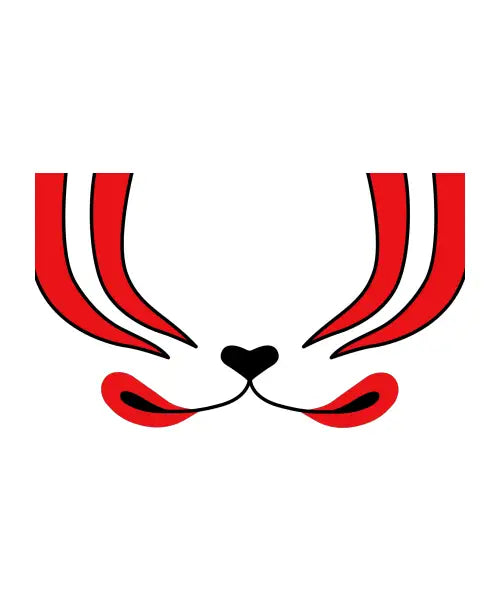 Kitsune Mask | White Red Japanese Fox Face