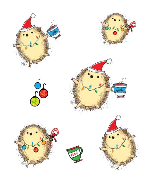 Holiday Hedgehog Stickers
