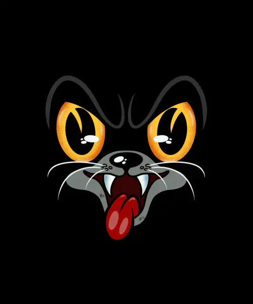 Spooky Black Cat