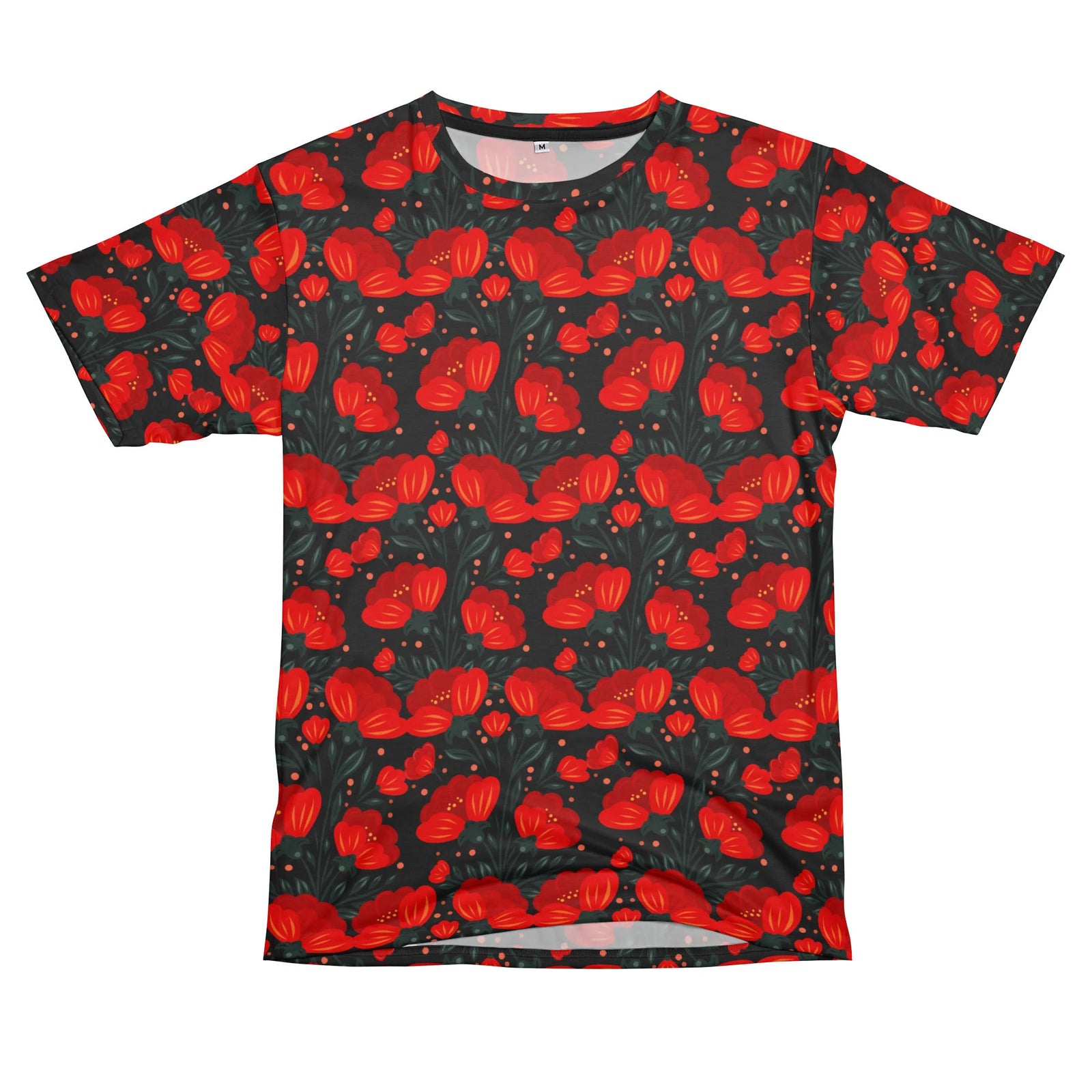 Pttern with red flowers