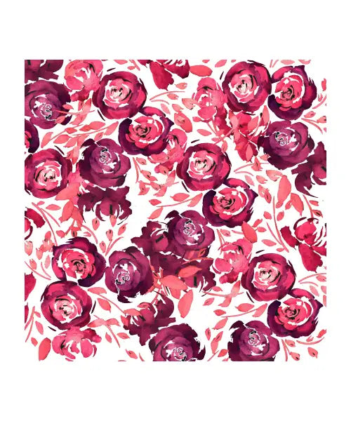 Wine Red Roses Pattern