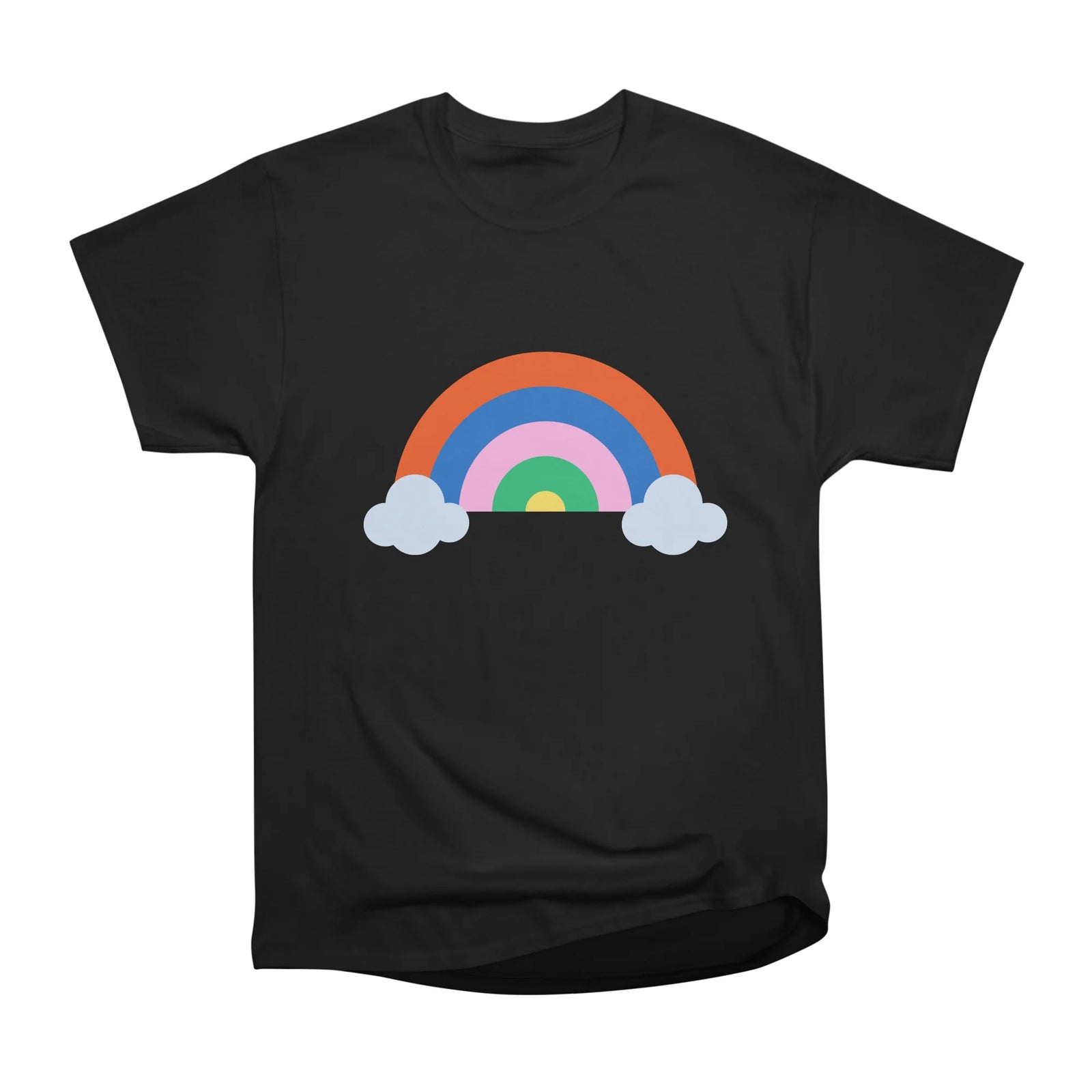 Rainbow with Clouds Pattern