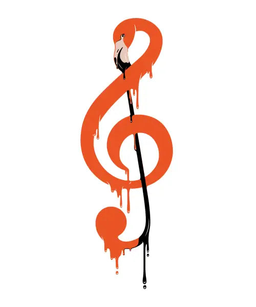 flamingo musical note