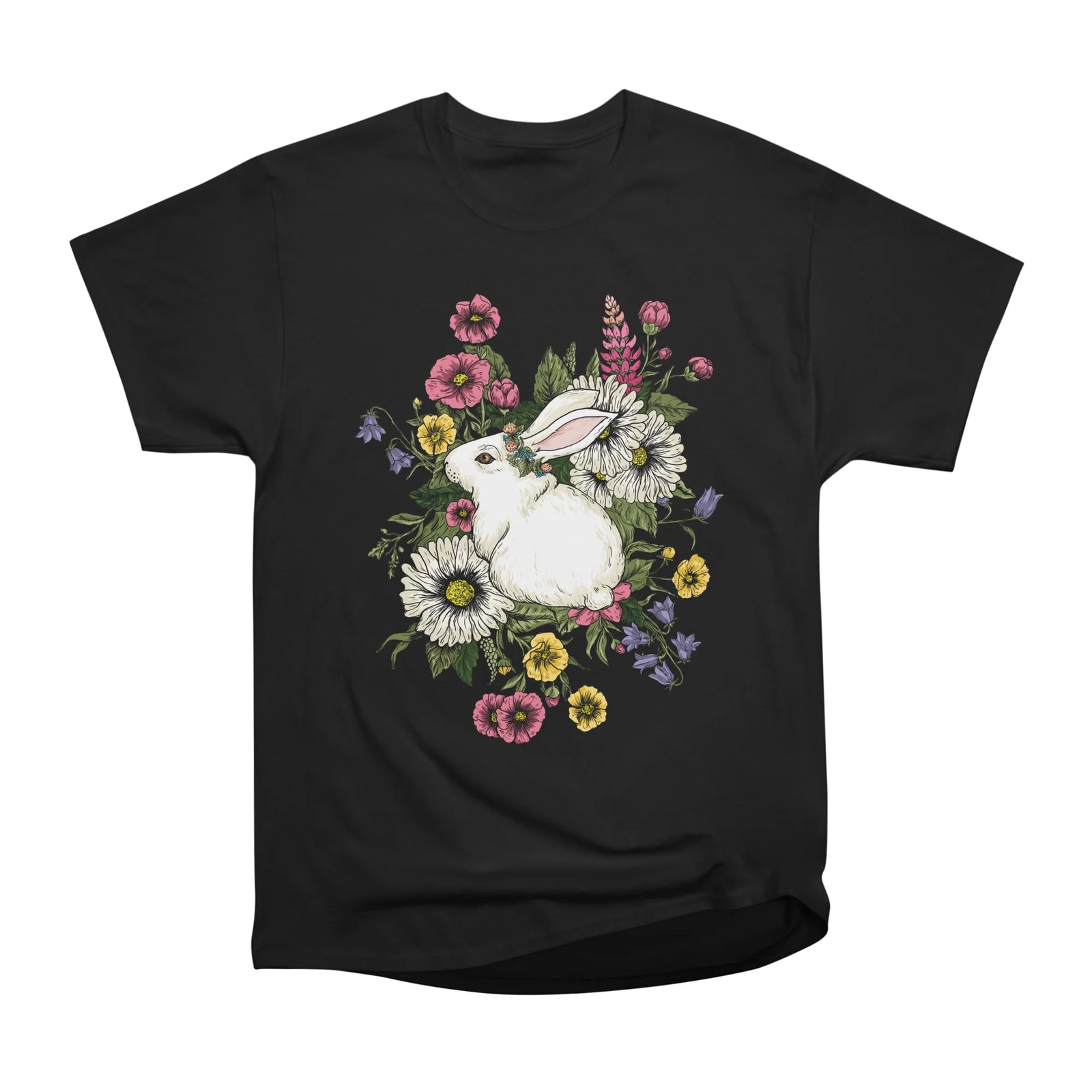Rabbit In Flowers