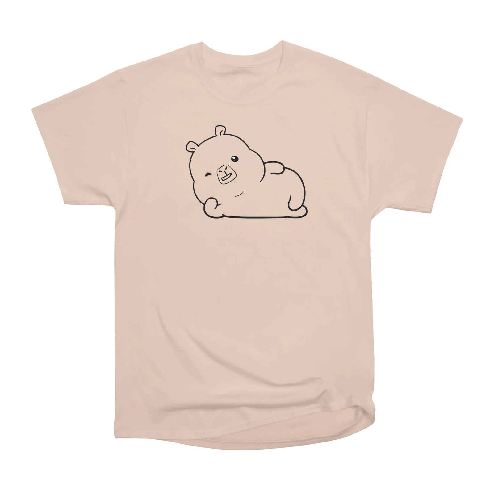 Capybara Side Lay BW