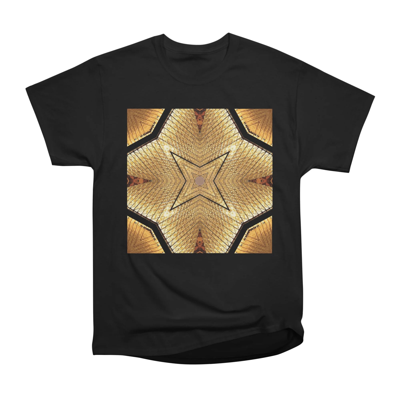 Golden Triangle Star Geometric Pattern