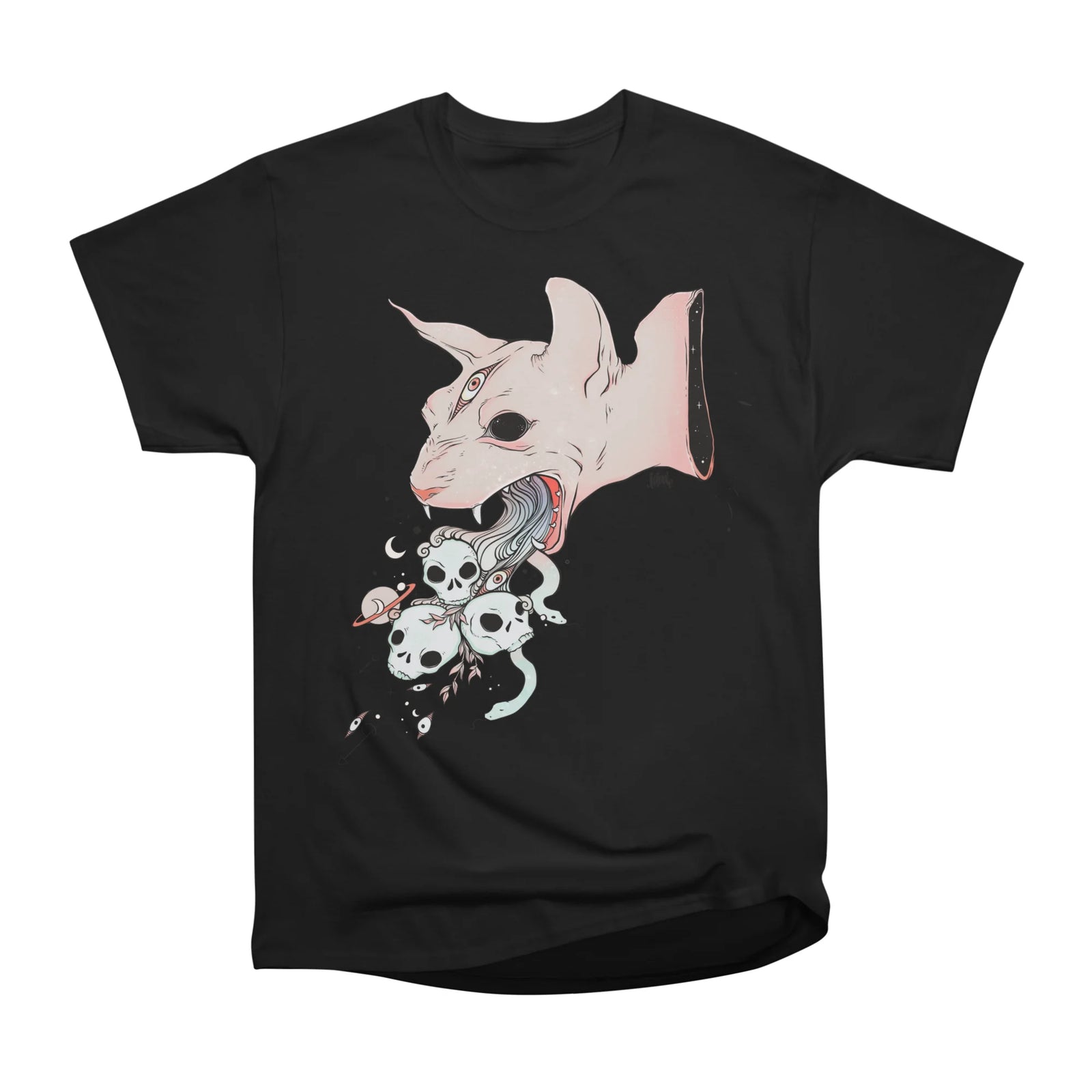 Sphynx Cat With Skulls
