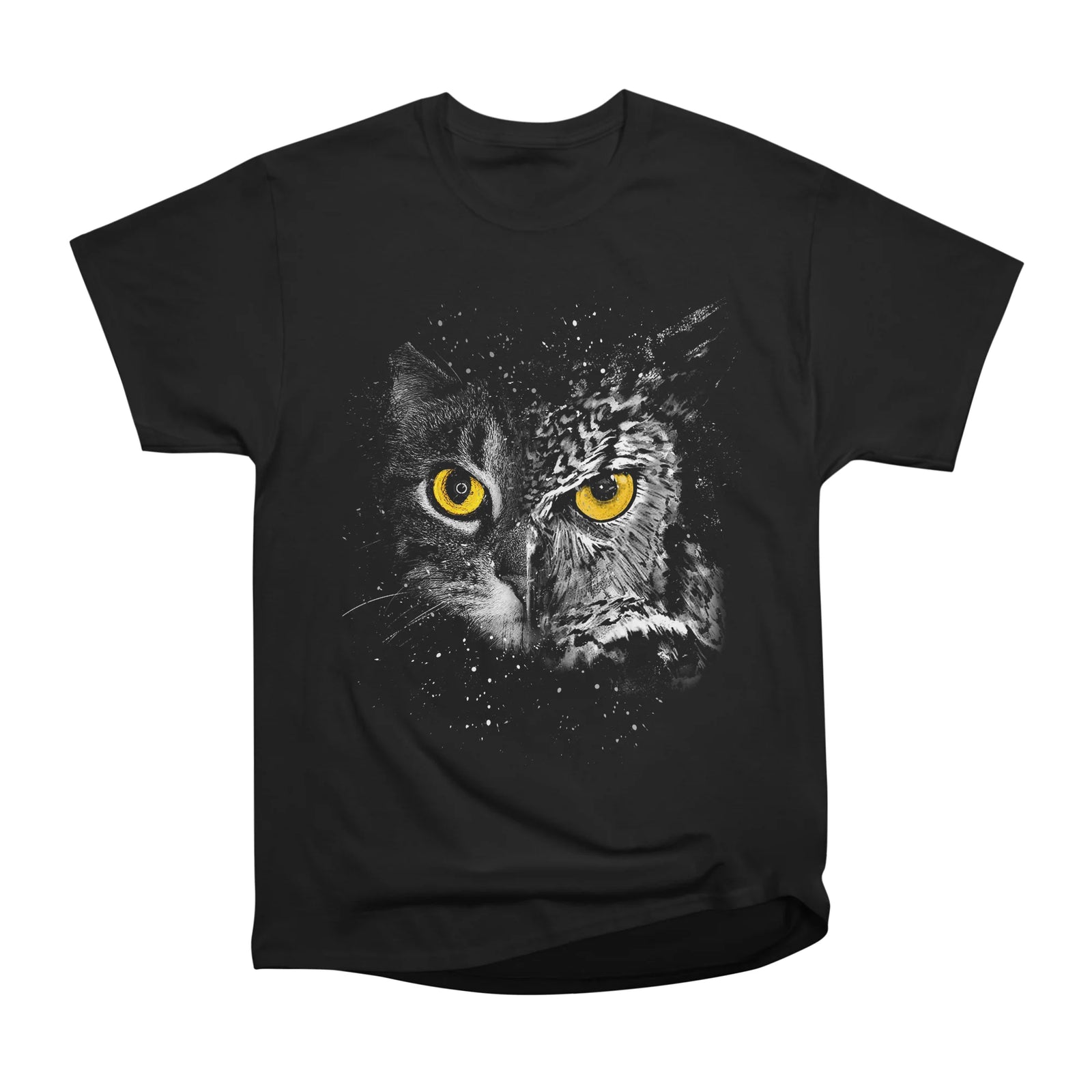 Cat and owl face