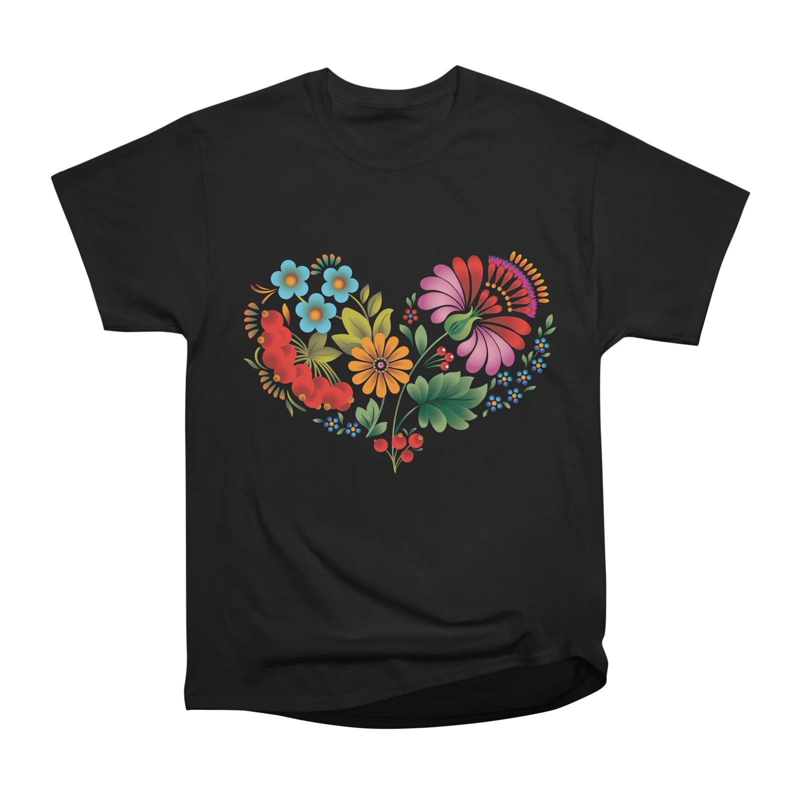 Petrykivka-style floral heart