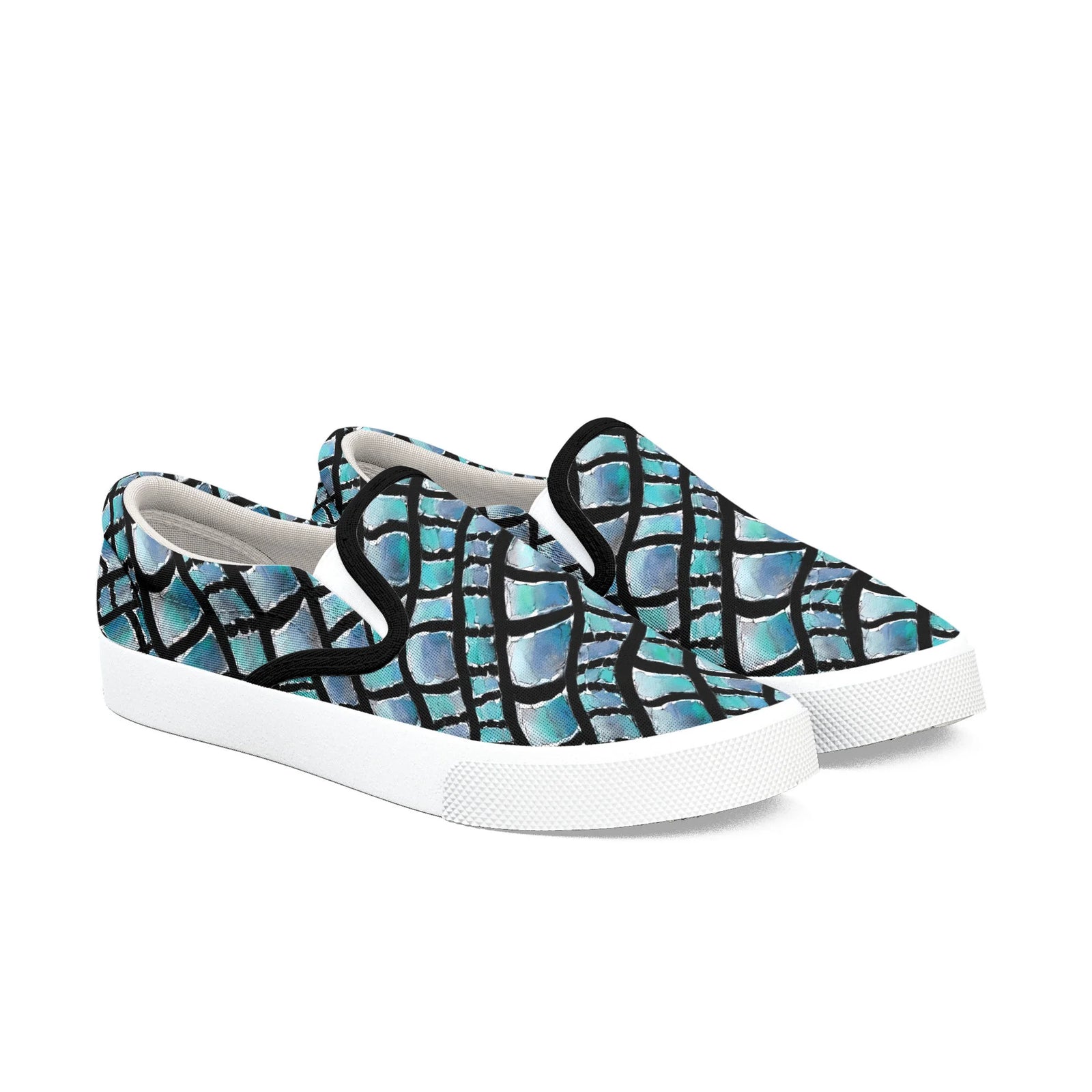 Blue Black Snake Pattern