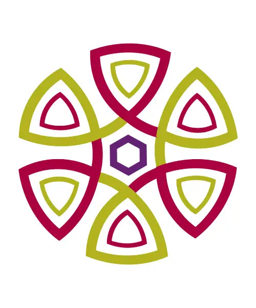Infinity Mandala Rose Red Green