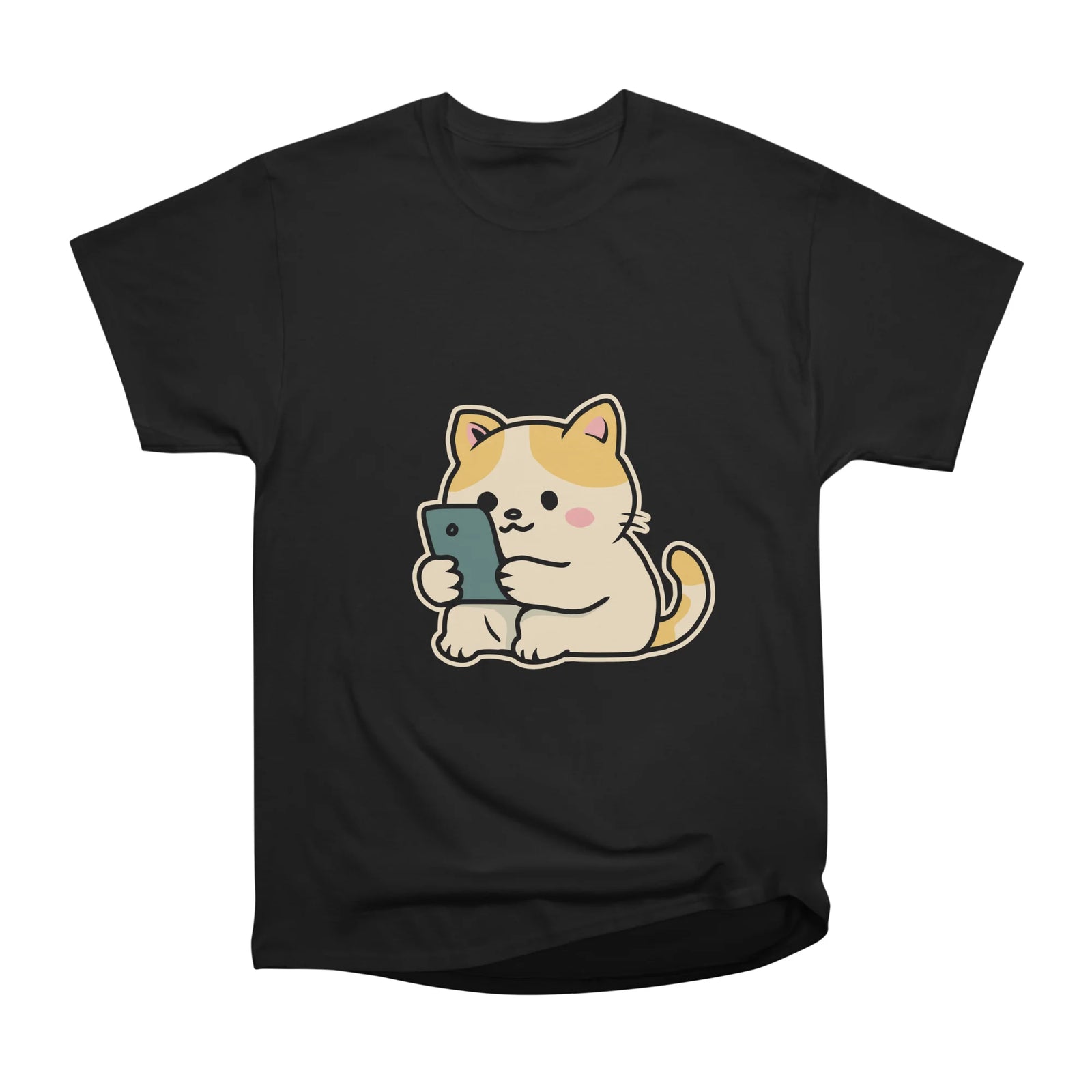 Cute Cat Using Smartphone