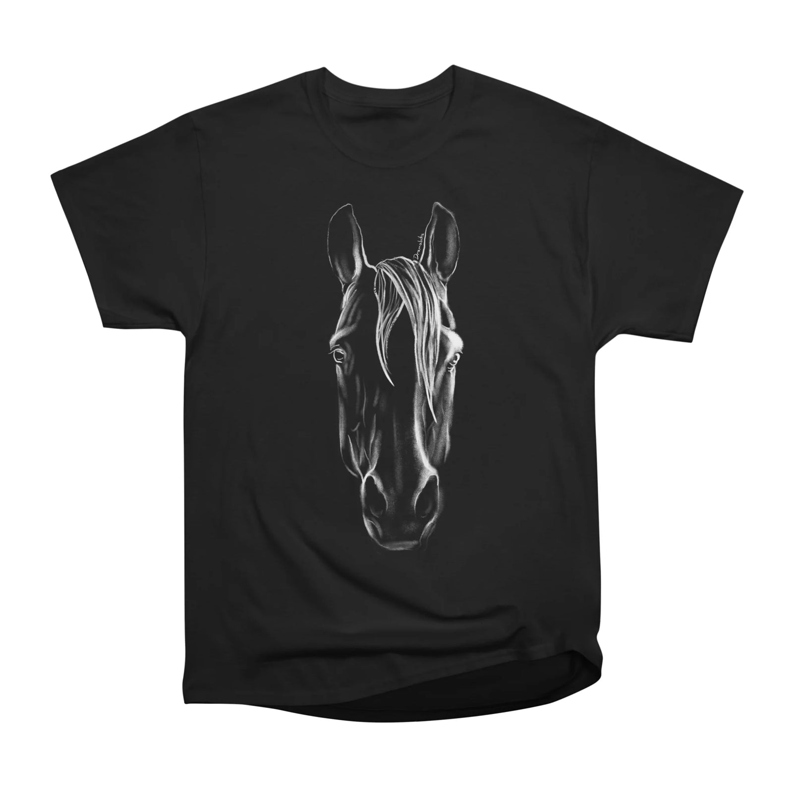 Black horse drawing