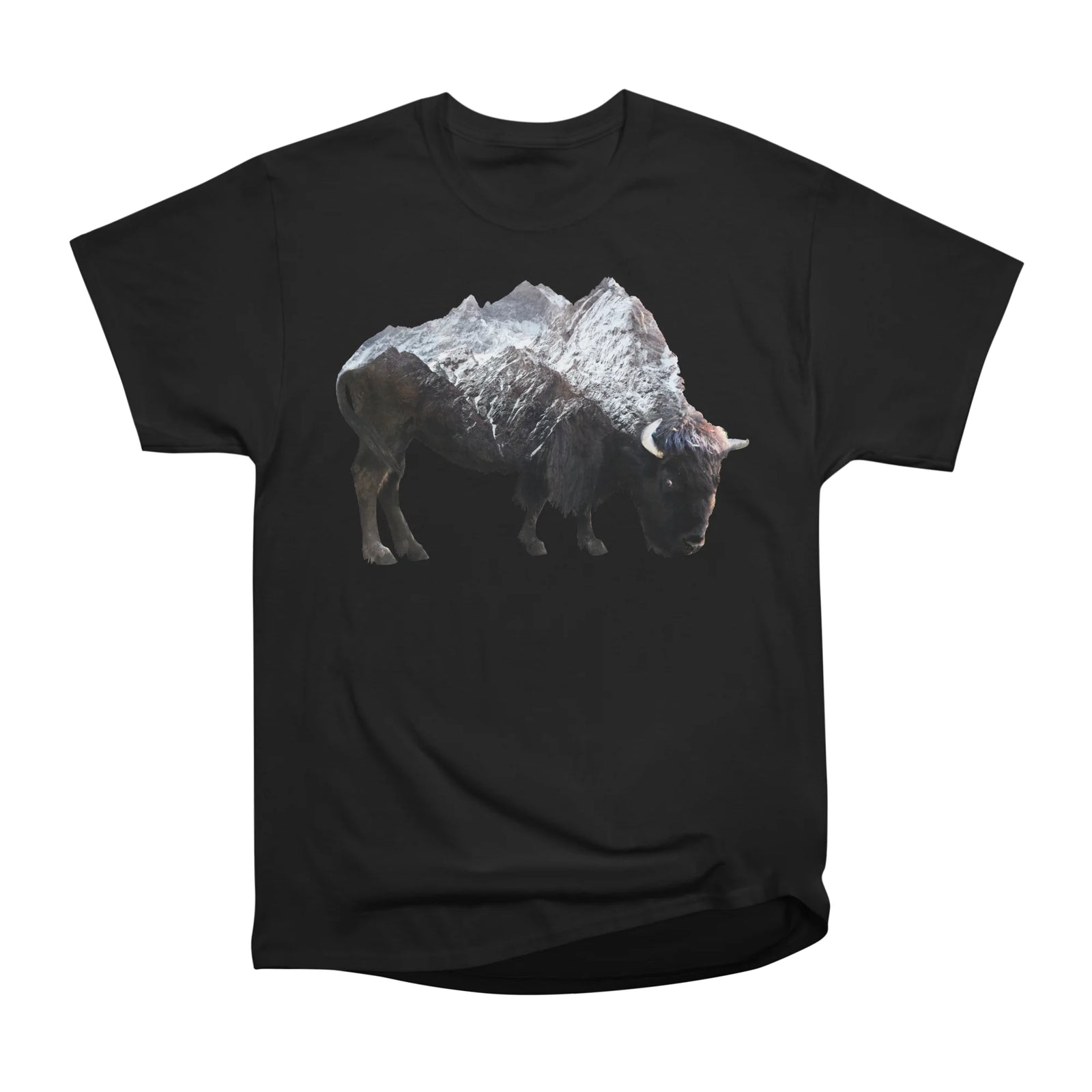Bison Buffalo Double Exposure