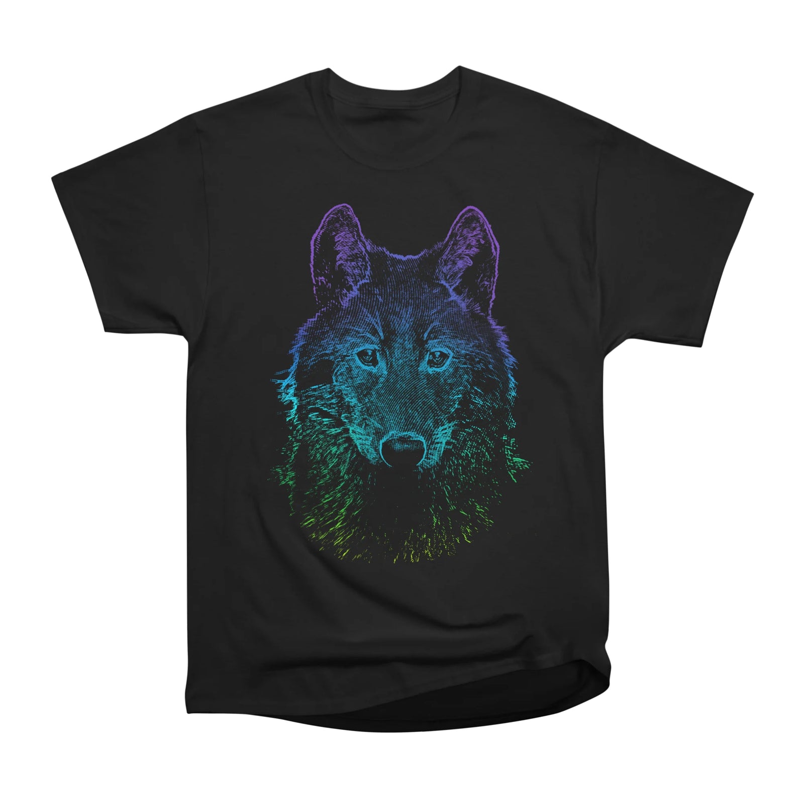 Wolf rainbow drawing animal