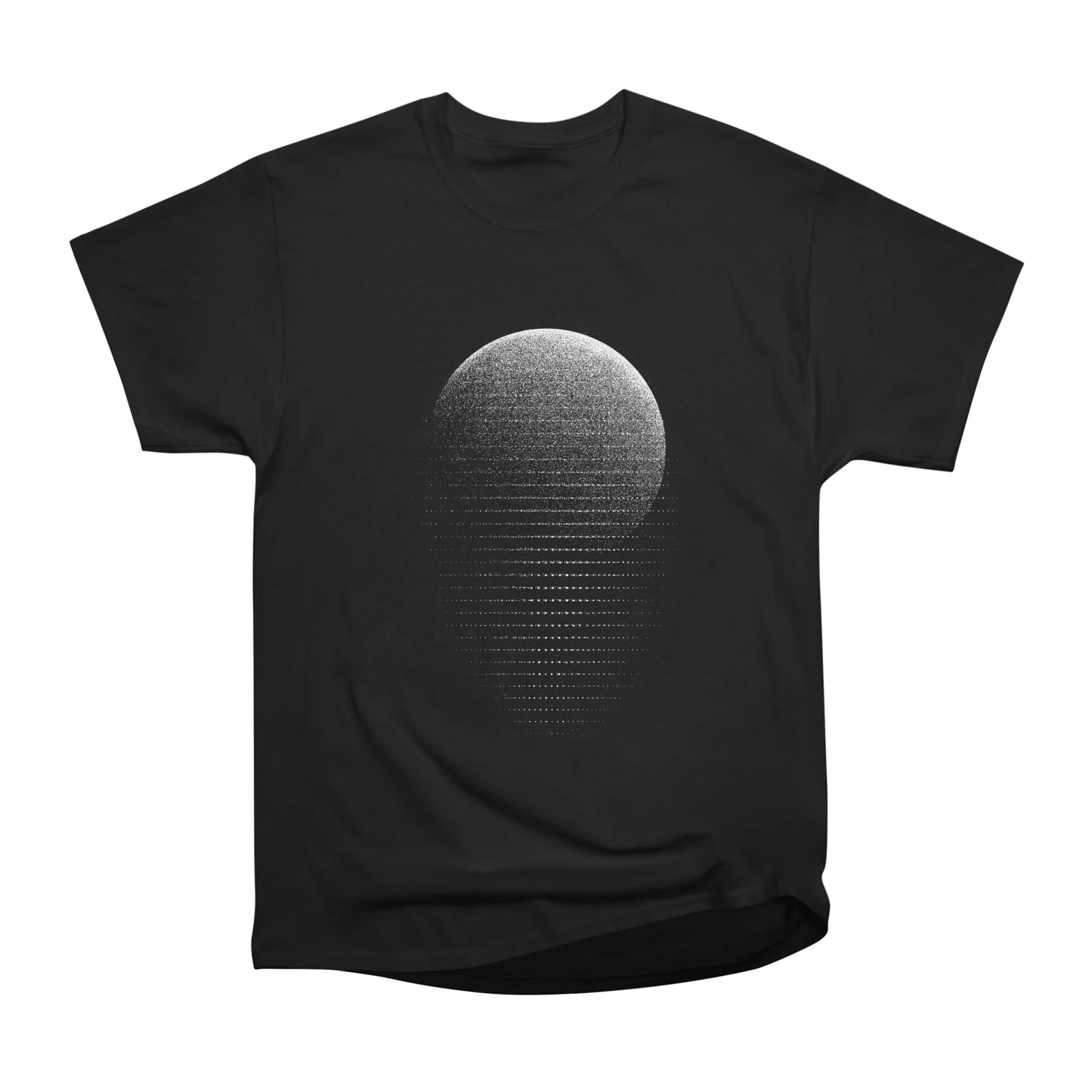 Abstract Monochrome Digital Moon Reflection