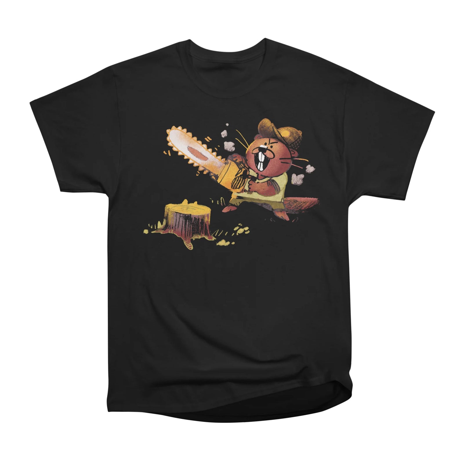 Beaver with a Chainsaw