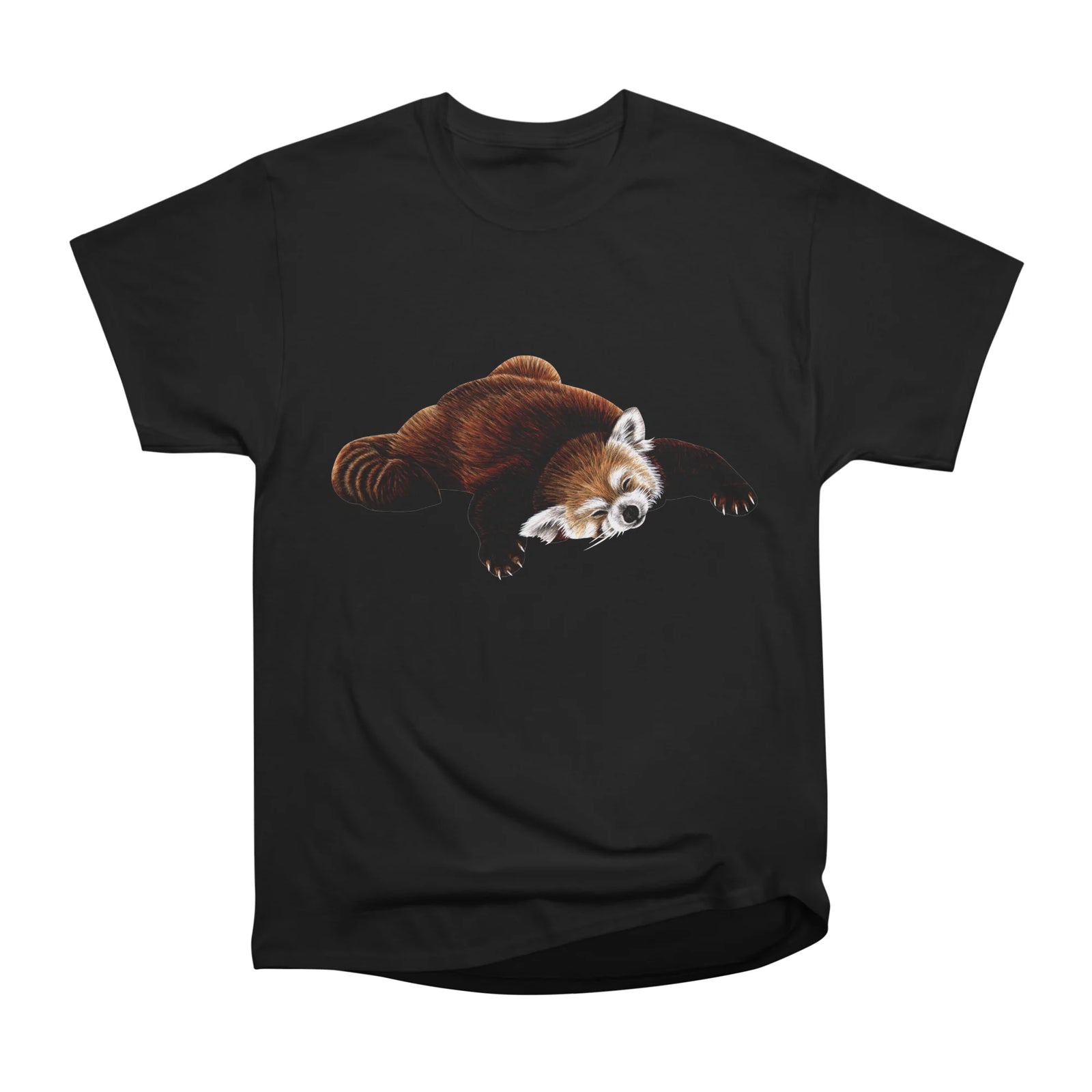 Sleeping red panda