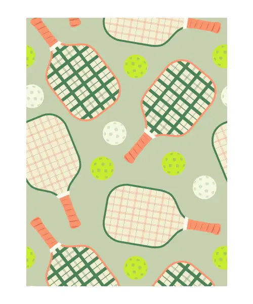 Retro Pickleball Pattern