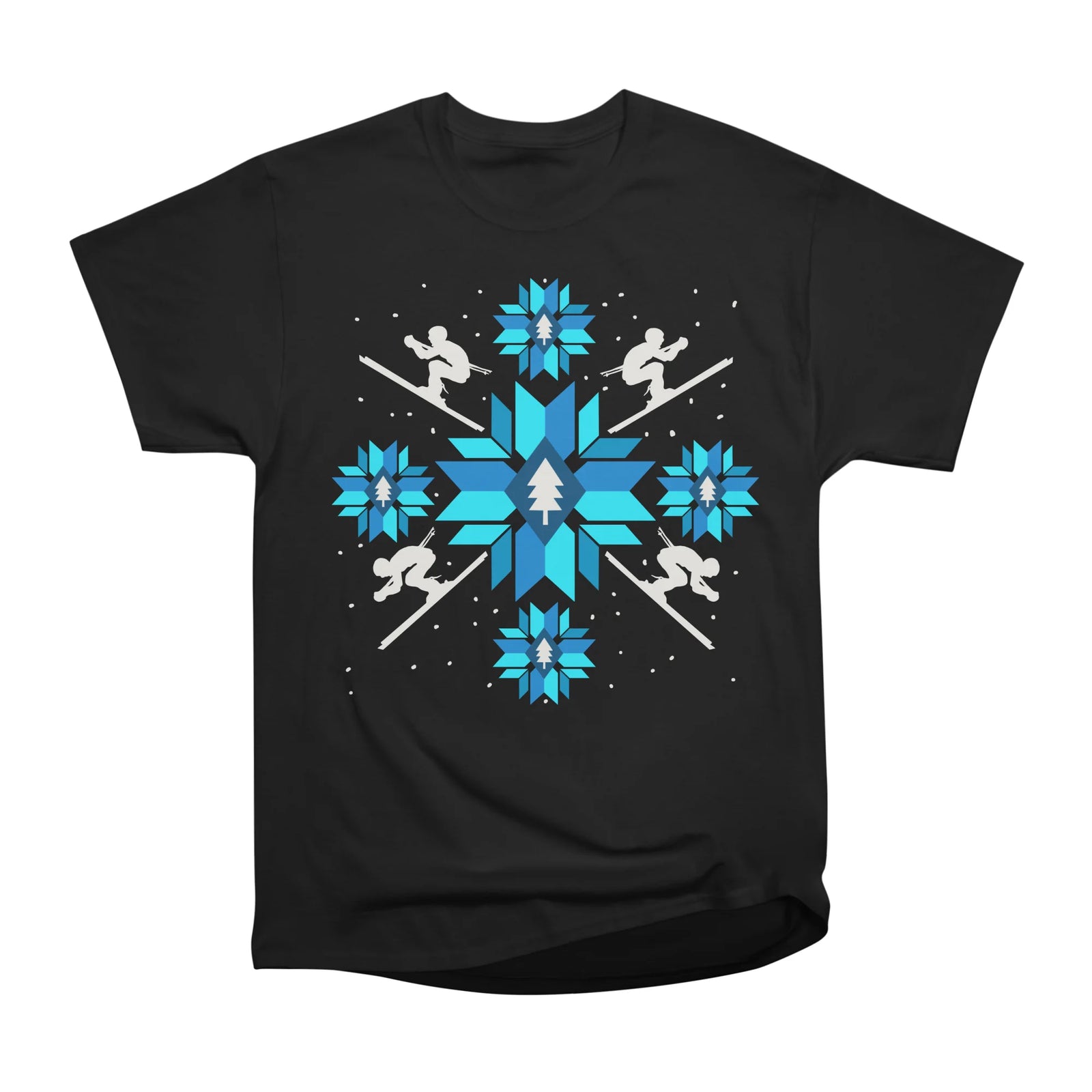 Blue Winter skiing