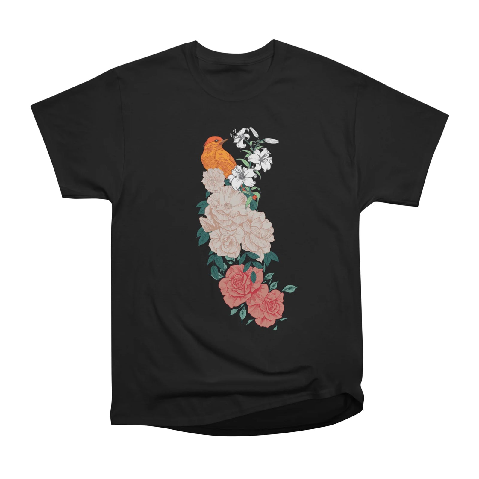 Flowers and Bird