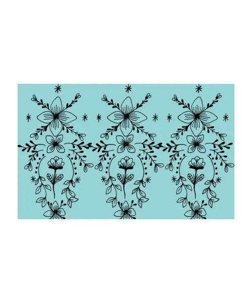 Flower mask pale blue