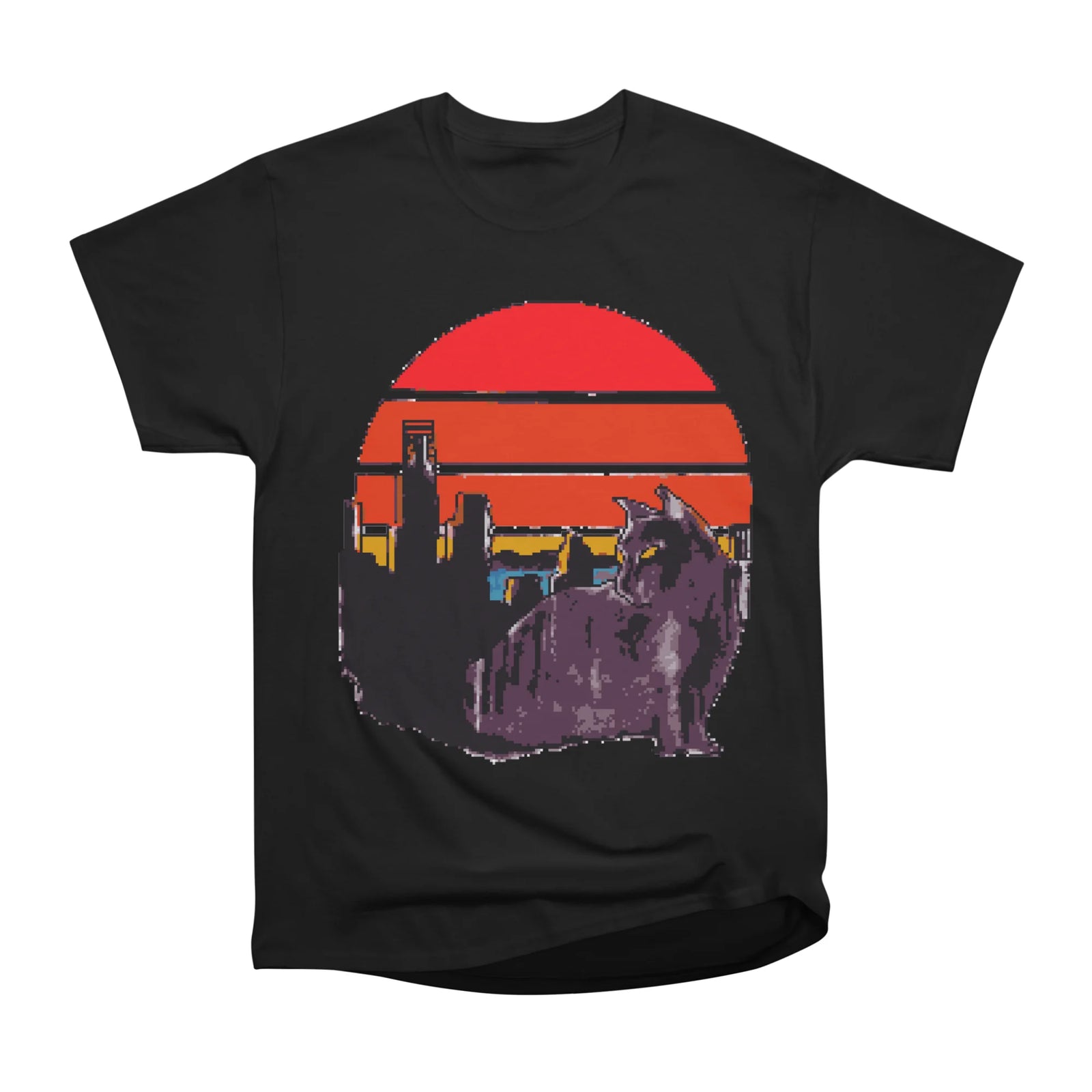 Pixelated City Cat