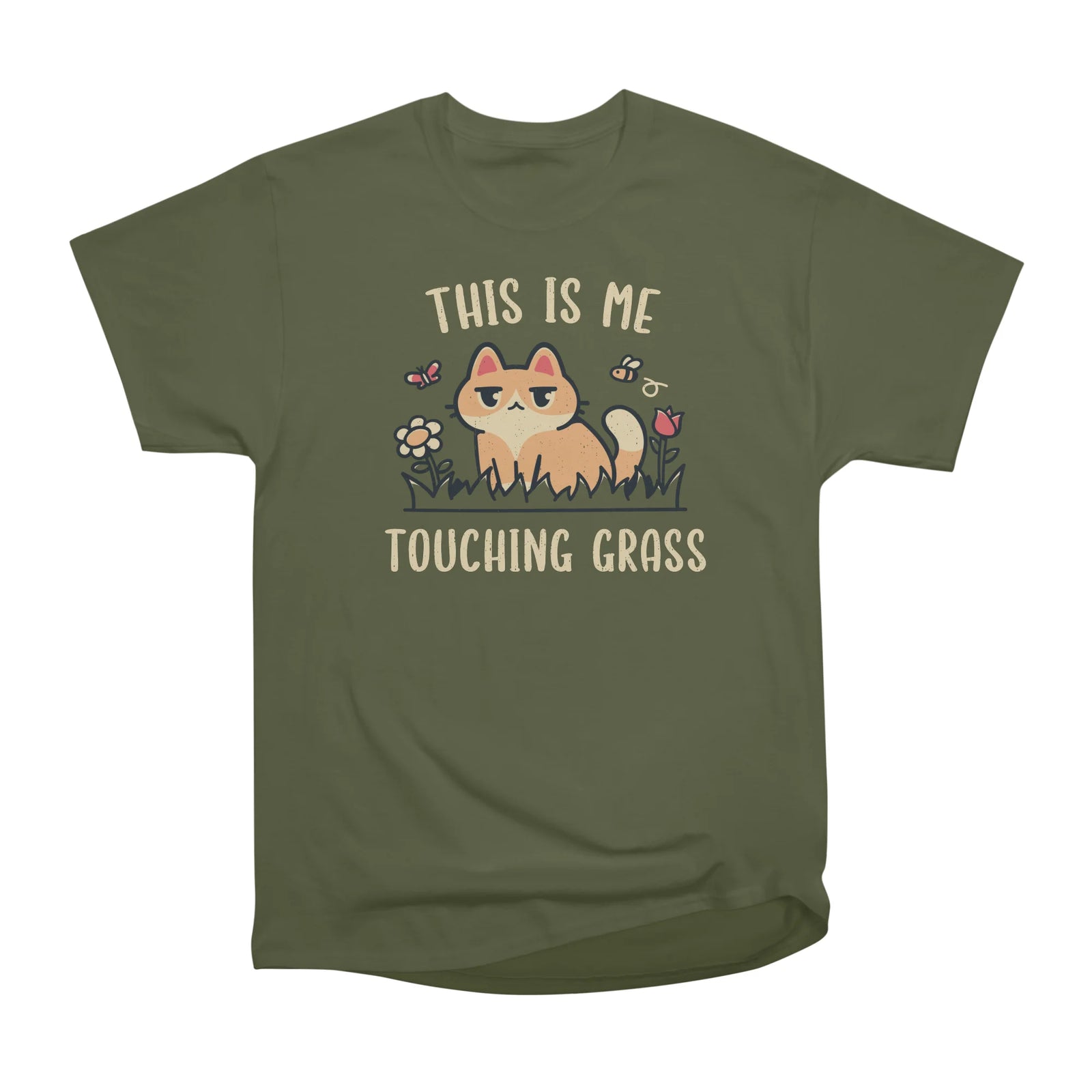 Cat Touching Grass