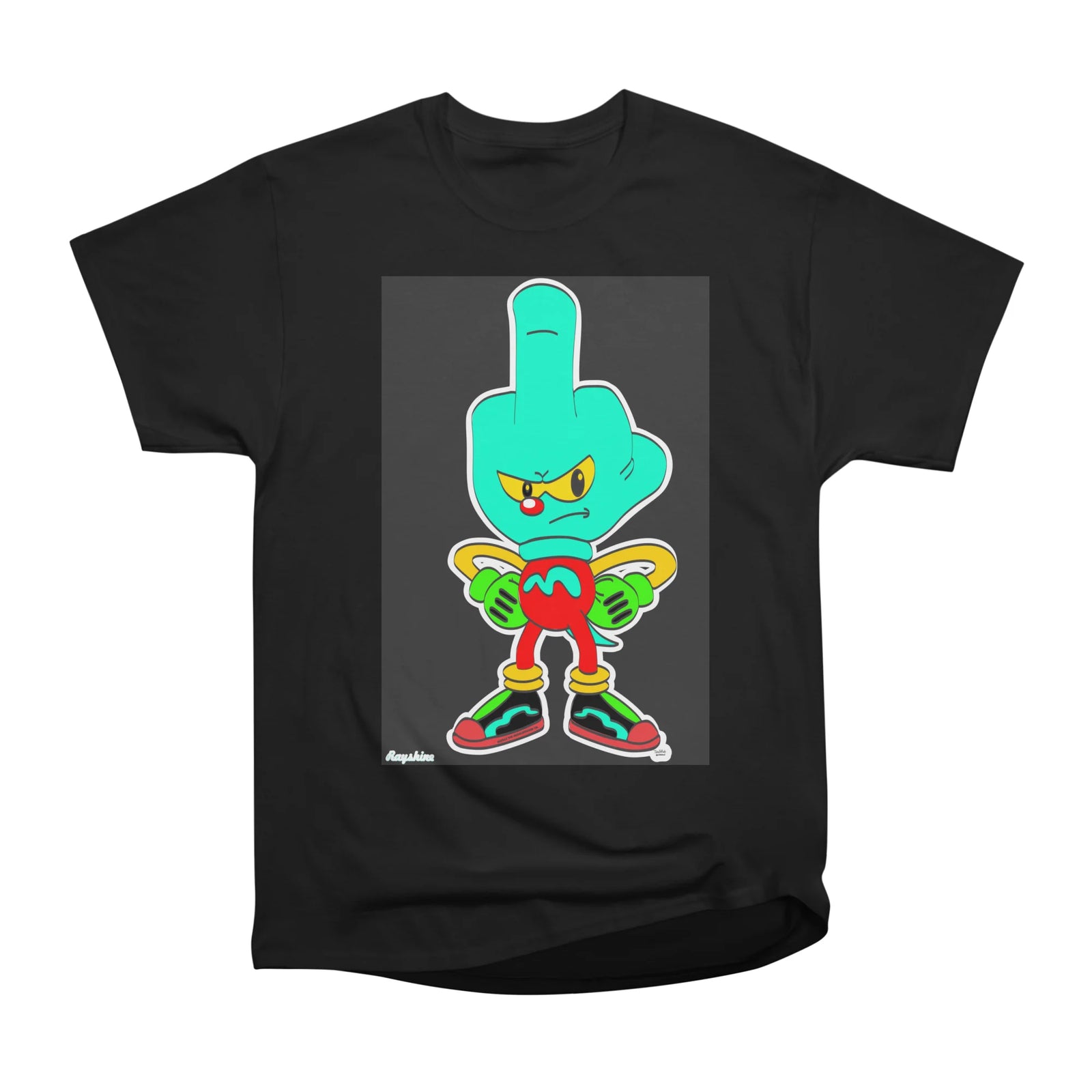 middle the middle finger TOONY THINGS TM RAYSHINE world tees and more