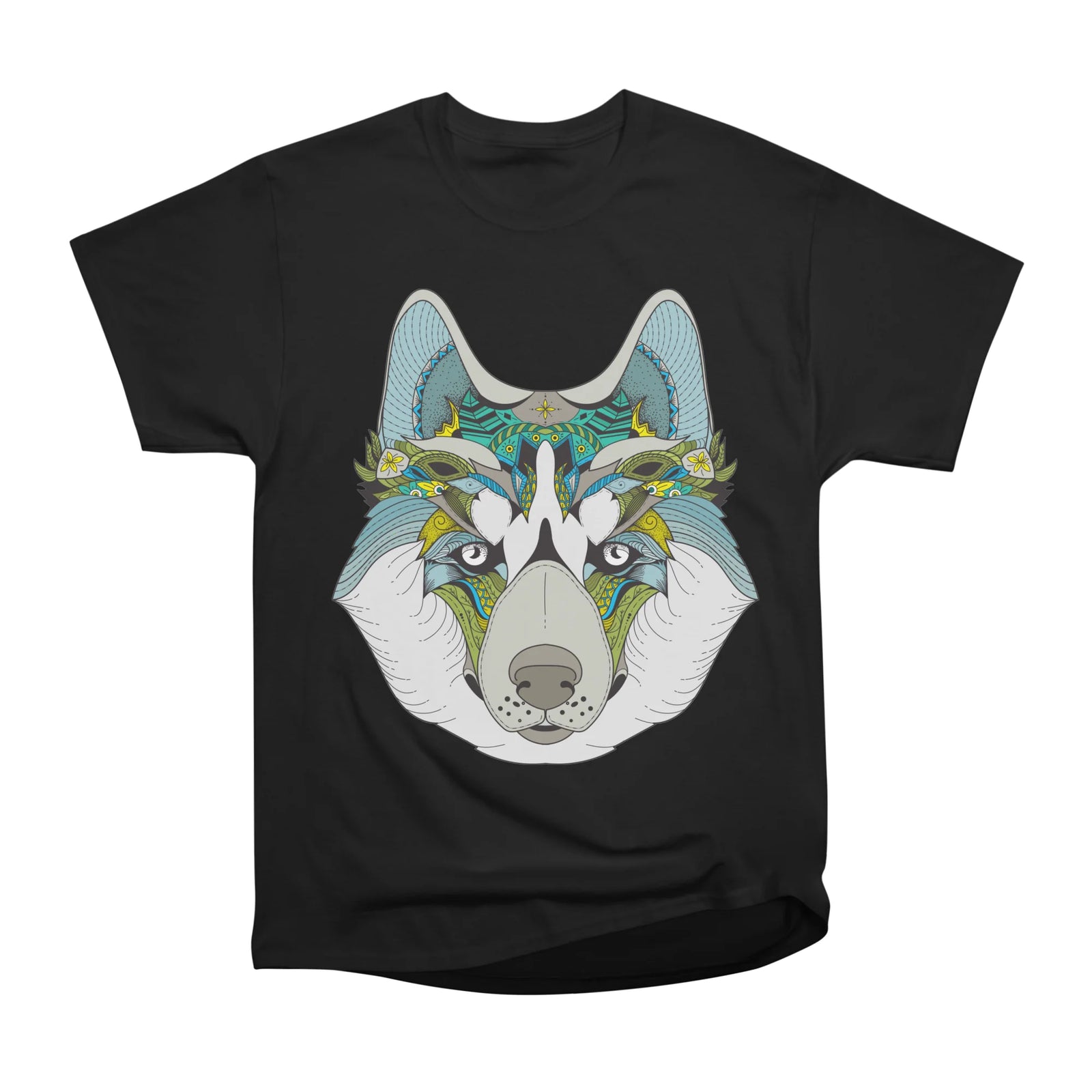 Husky Patterned With Flowers
