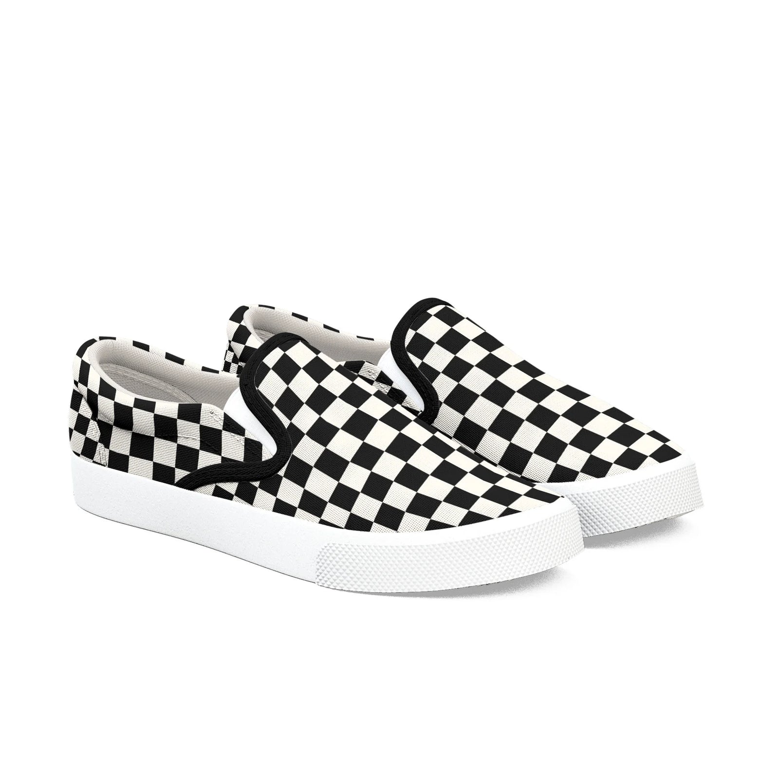 Black & Off White Plaid