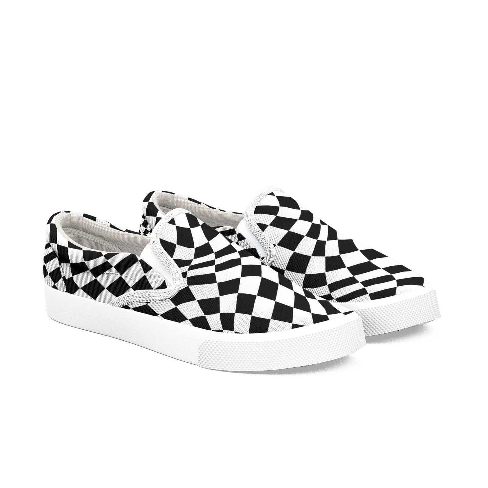 Black & White Wavy Plaid