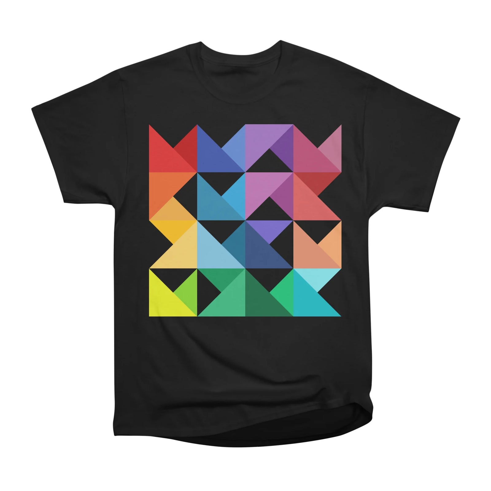 Triangle geometric colourful pyramid pattern