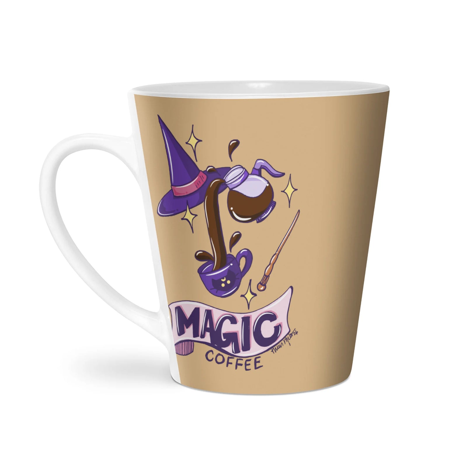 Cute Witchy Coffee Art