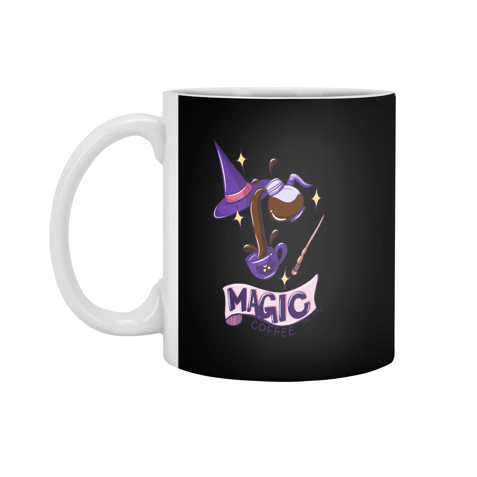 Cute Witchy Coffee Art