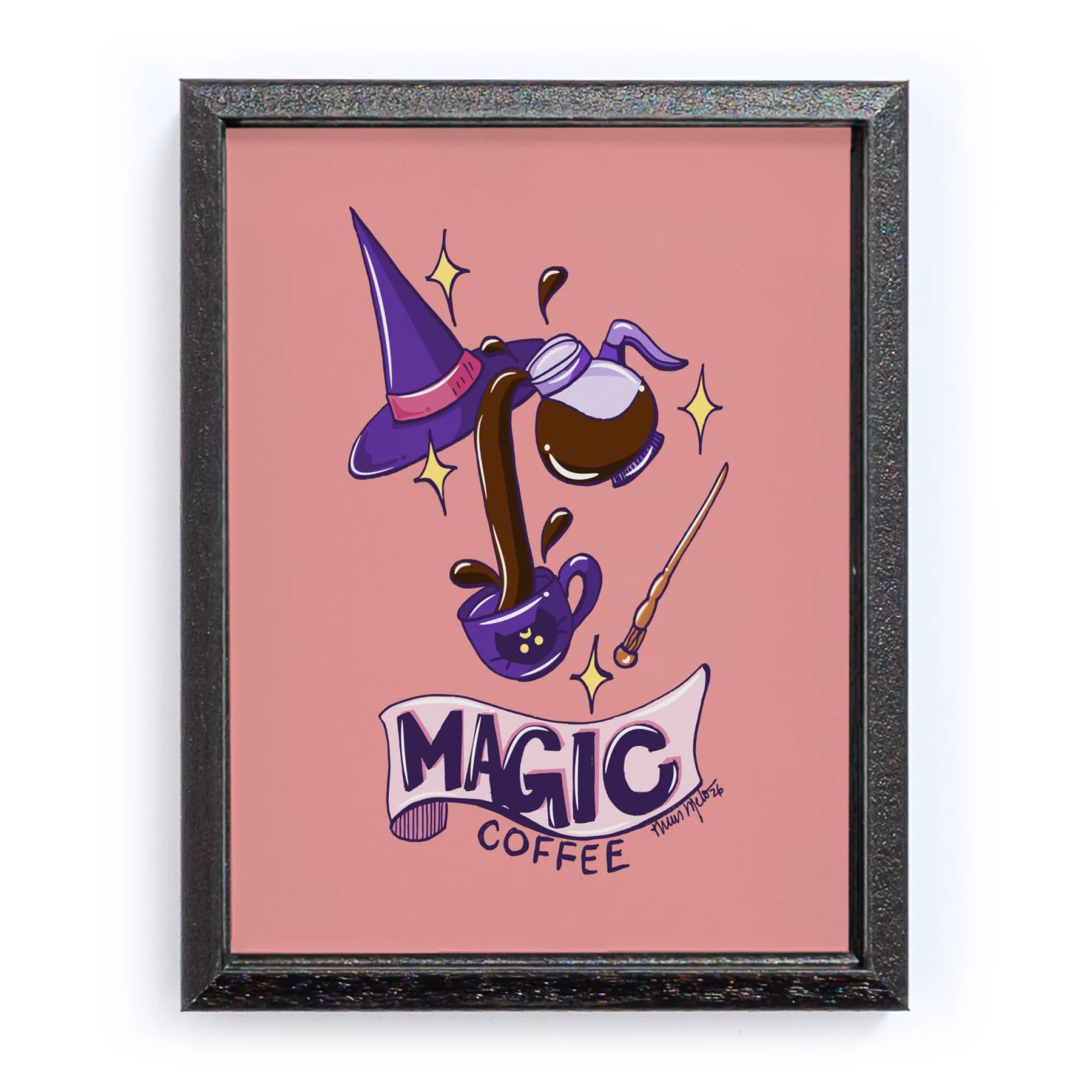 Cute Witchy Coffee Art
