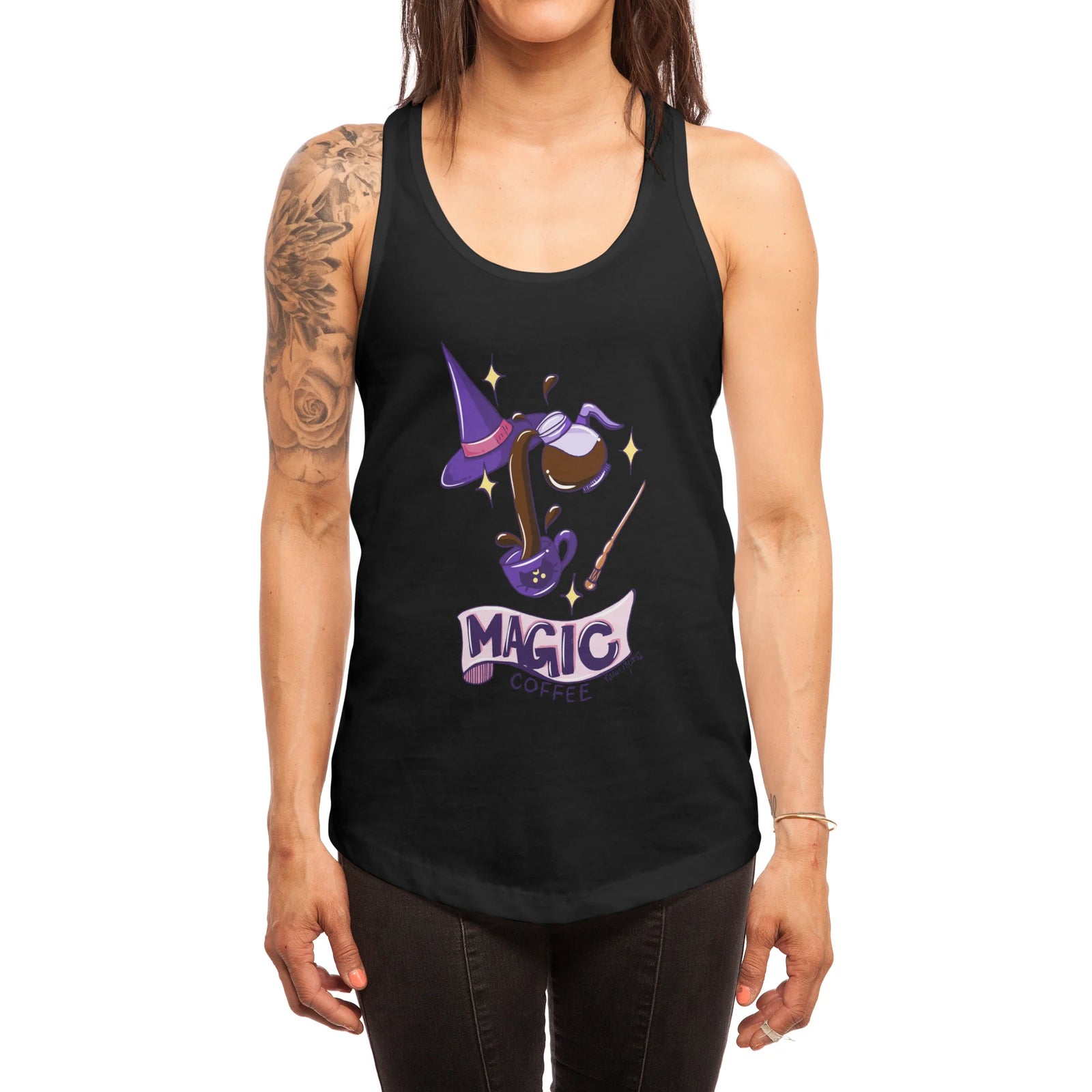 Cute Witchy Coffee Art - model_front