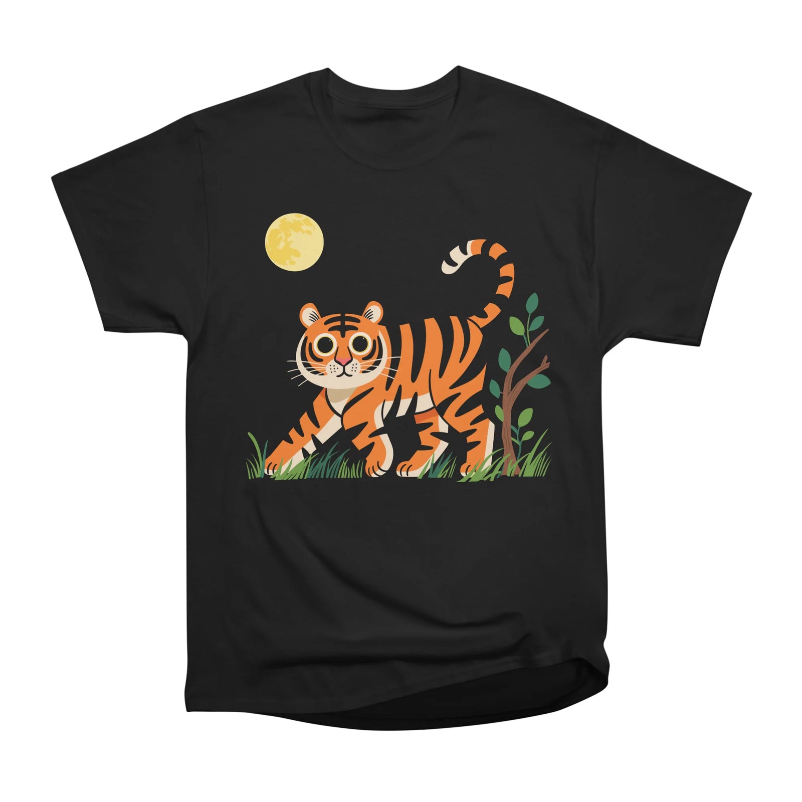 Retro Celestial Tiger Moon Magic