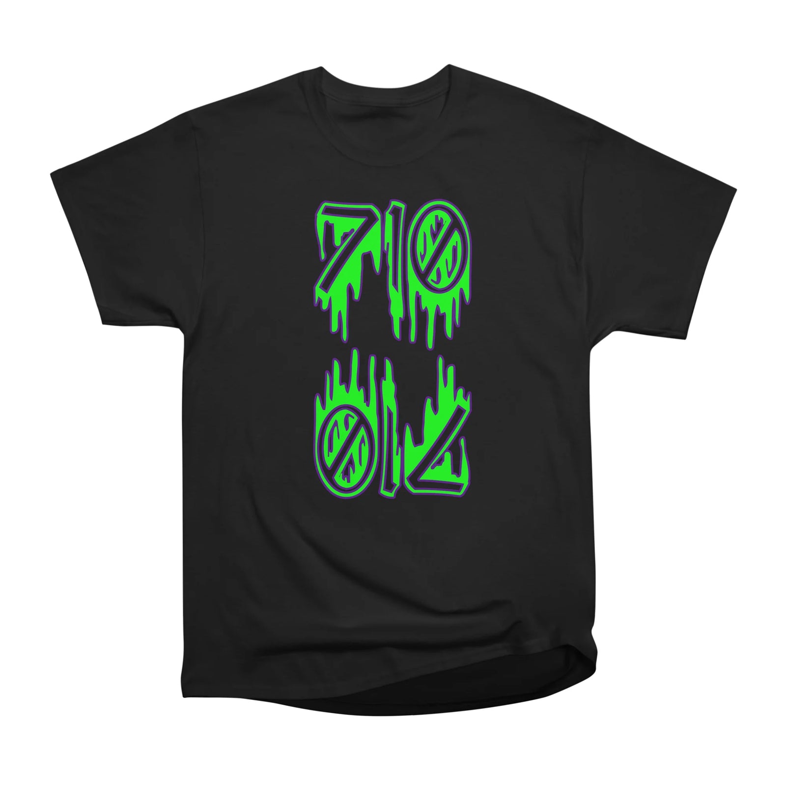 Happy 710 OIL Drip Green Creepy Cannabis Art, Stoner Horror Lover Weird Weed Design