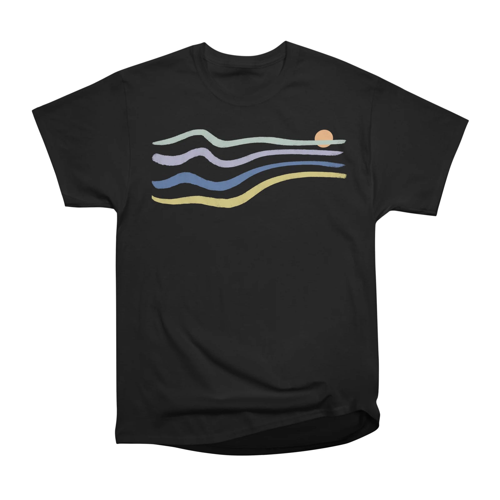 Wavy sunset stripes