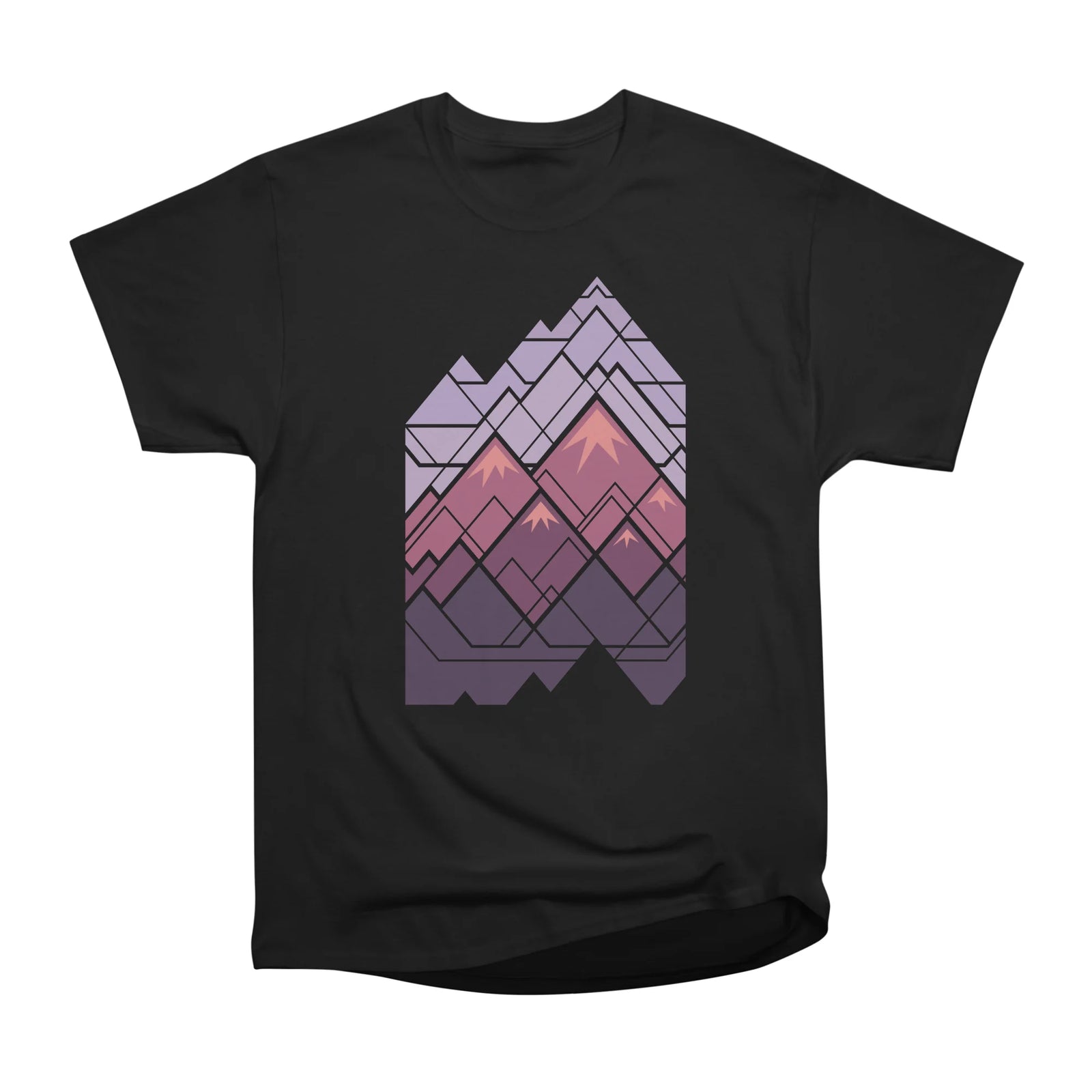 Geometric Mountains: Sunset