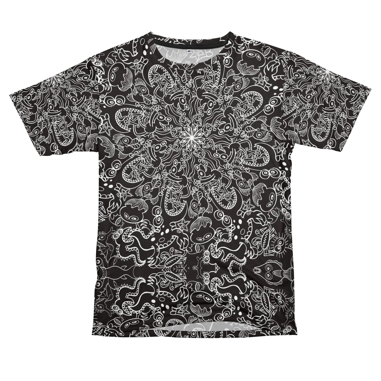Dark creatures from deep waters mandala design